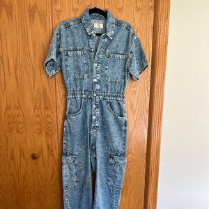 Free People denim jumpsuit